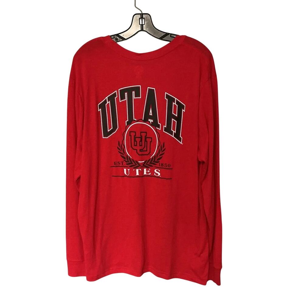 NWT Rivalry Threads Red Utah Utes Long Sleeve T-Shirt Men's Size Medium